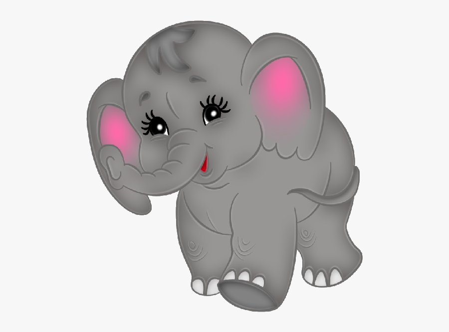 Baby Elephant Clipart - Baby Cute Cartoon Elephant, Transparent Clipart