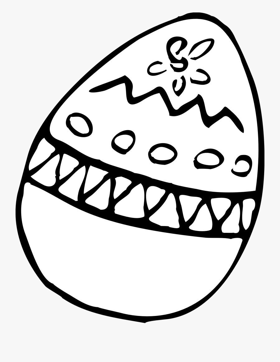 Free Black And White Easter Clipart - Black And White Easter Egg Clip Art, Transparent Clipart