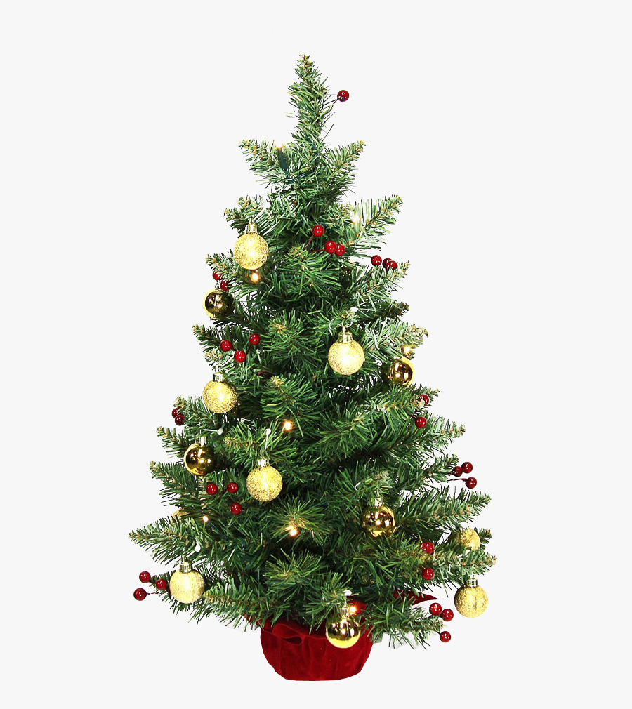 Transparent Christmas Tree Clipart - 2 Foot Christmas Trees Decorated, Transparent Clipart