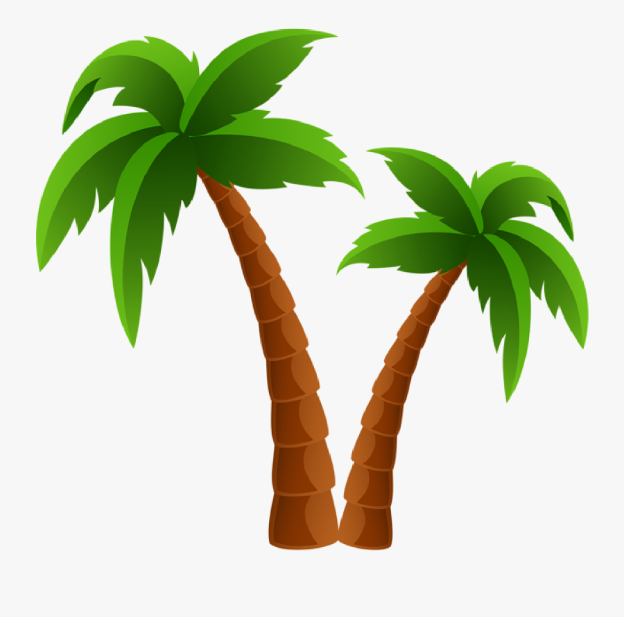 Two Palm Trees Png Clipart Image Summer Clip - Palm Tree Clipart Png, Transparent Clipart