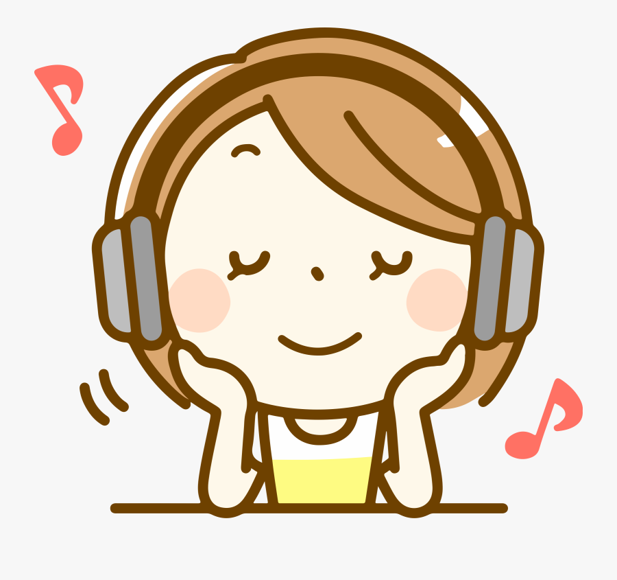 Clip Art Girl Listening To Music Clipart - Listen To Music Clipart, Transparent Clipart