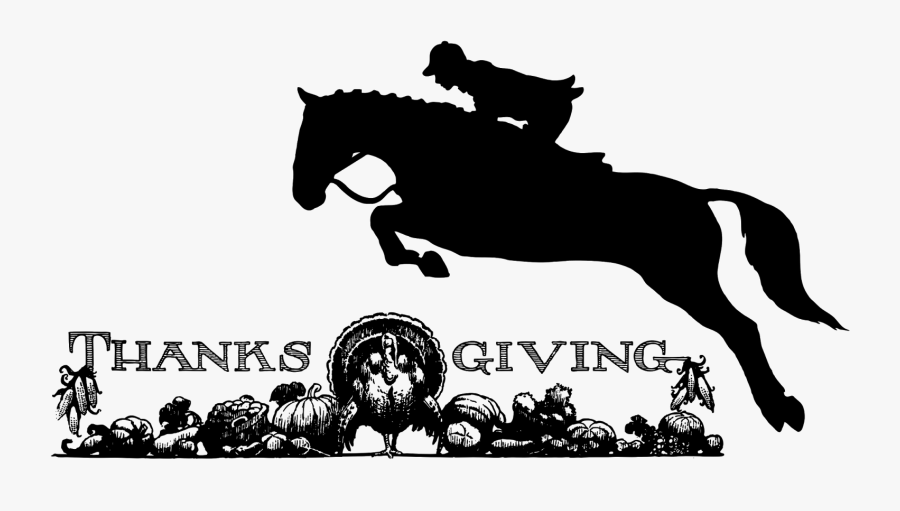 Free Horse Thanksgiving Clipart - Horse Jumping Silhouette Png, Transparent Clipart