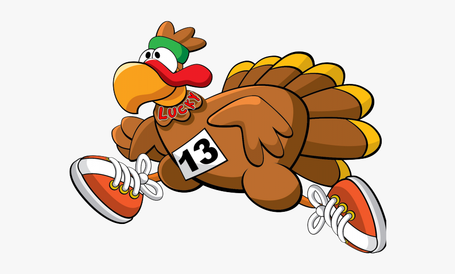 Running Turkey Clipart - Turkey Trot, Transparent Clipart