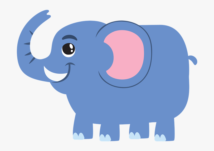 Blue Elephant Clipart Cute - Blue Elephant Clipart, Transparent Clipart