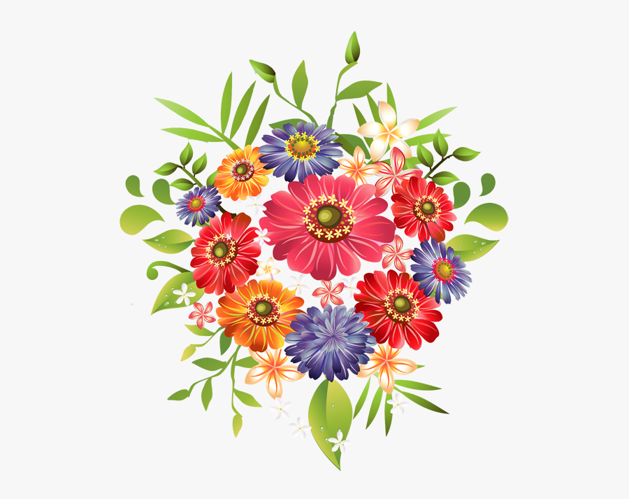 Clip Art Free Clipart Summer Flowers - Transparent Background Flower Bouquet Clipart, Transparent Clipart