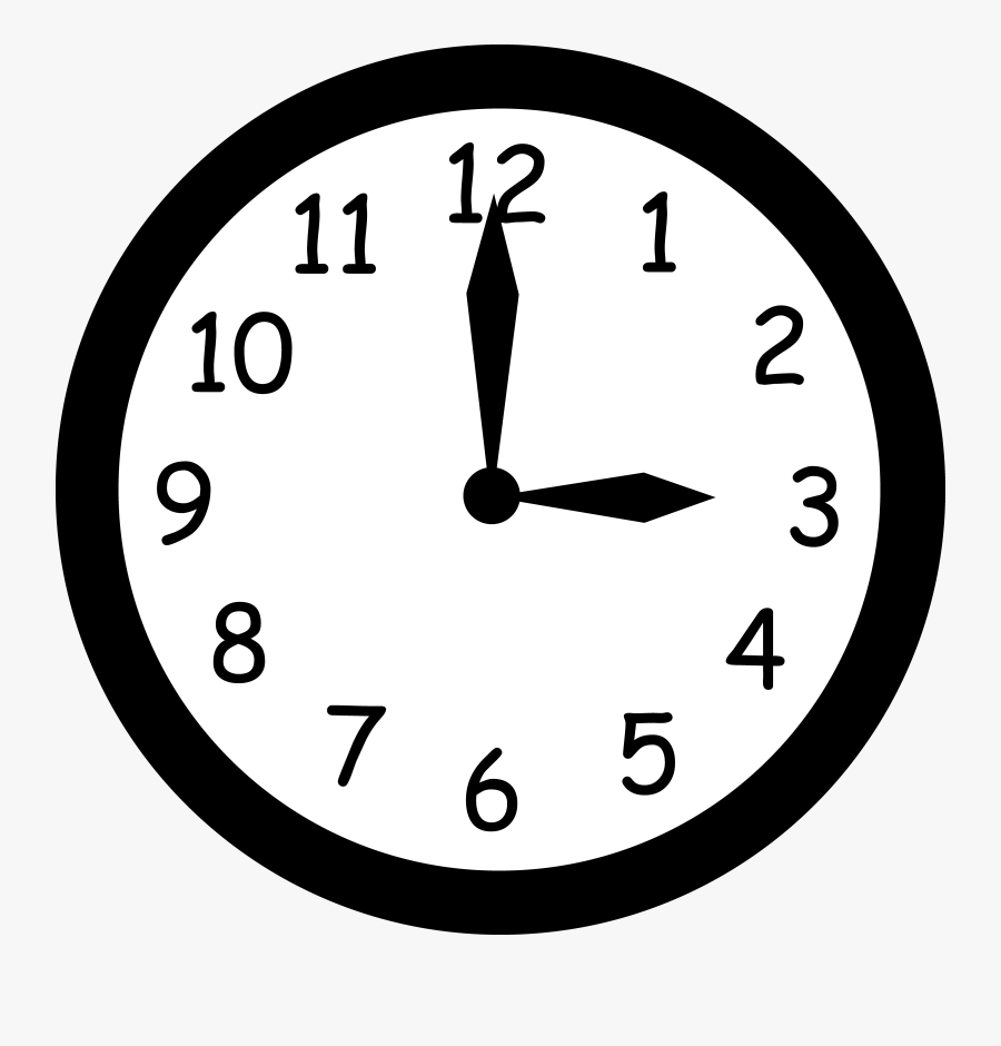 Clock Clip Art - Clock Clipart Black And White, Transparent Clipart
