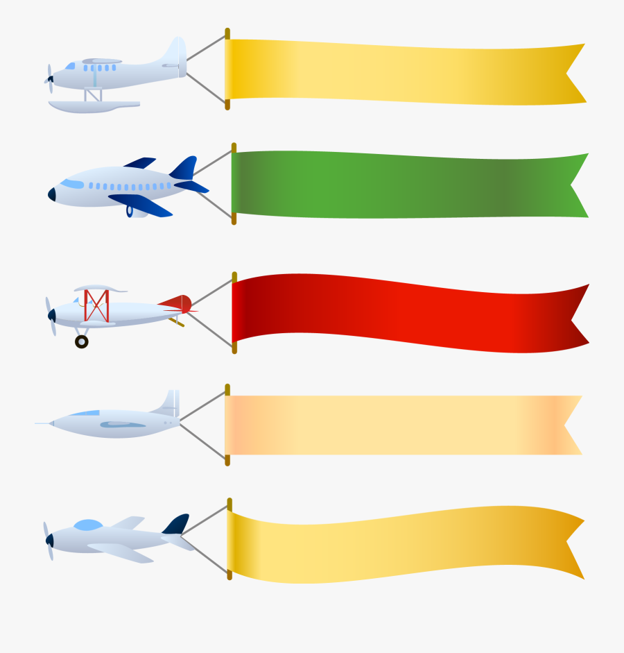 Pin By Nicola Long On Classroom - Airplane With Banner Png, Transparent Clipart