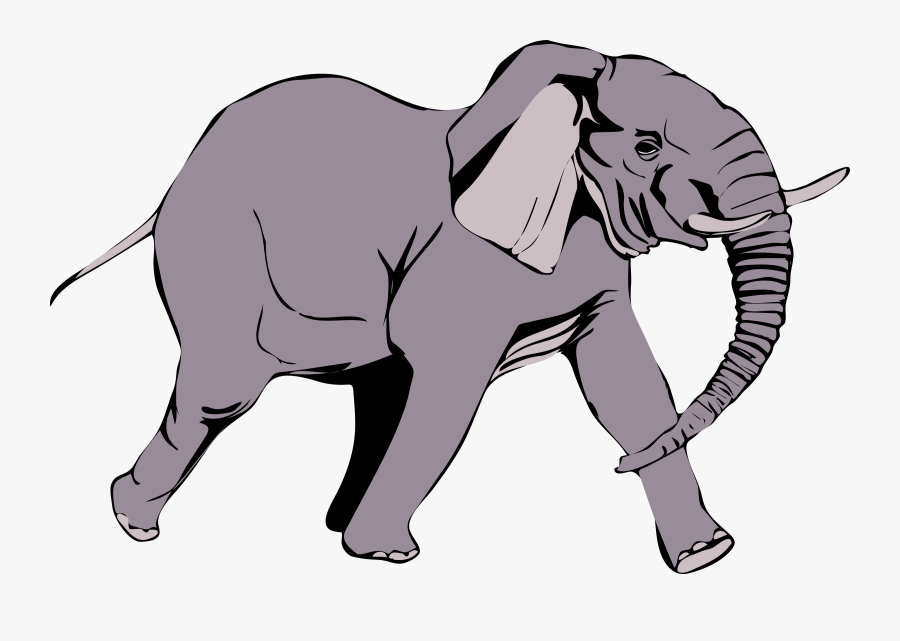 Elephant Clipart Train - Transparent Transparent Background Elephant Clipart, Transparent Clipart