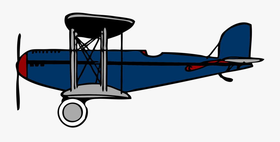 Old Plane Side View, Transparent Clipart