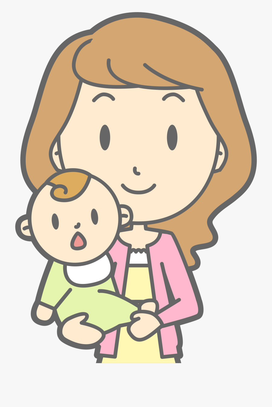 Clip Art Mom And Baby Clipart - Girl On Phone Clipart, Transparent Clipart