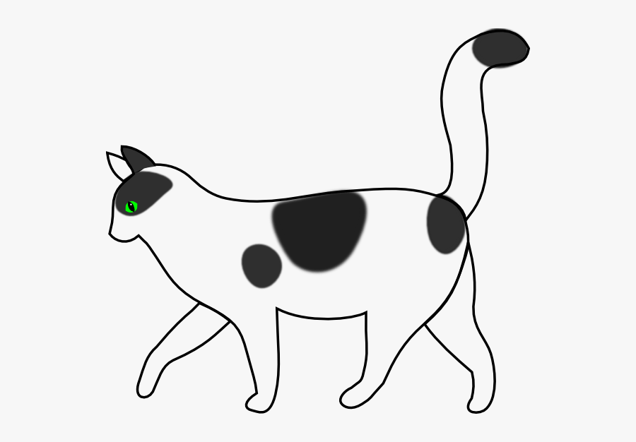 Thumb Image - Cat Walking Clipart Black And White, Transparent Clipart