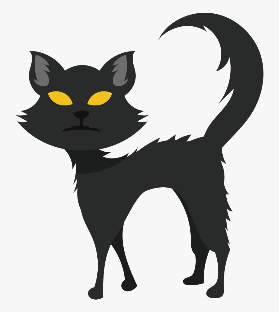 Black Cat Clipart Whisker Transparent Png - Portable Network Graphics, Transparent Clipart