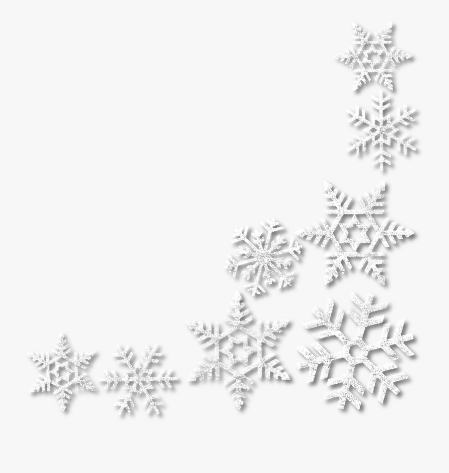 Transparent Snowflake Overlay Png - Snowflakes Png White Border, Transparent Clipart