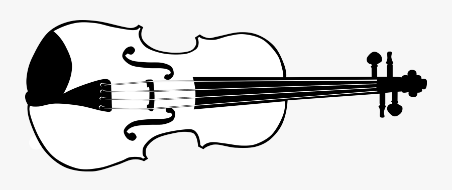 Music Clipart Black And White - Violin Clipart Black And White, Transparent Clipart
