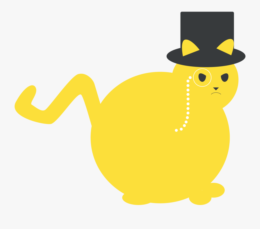 Cat With A Yellow Hat Clipart, Transparent Clipart
