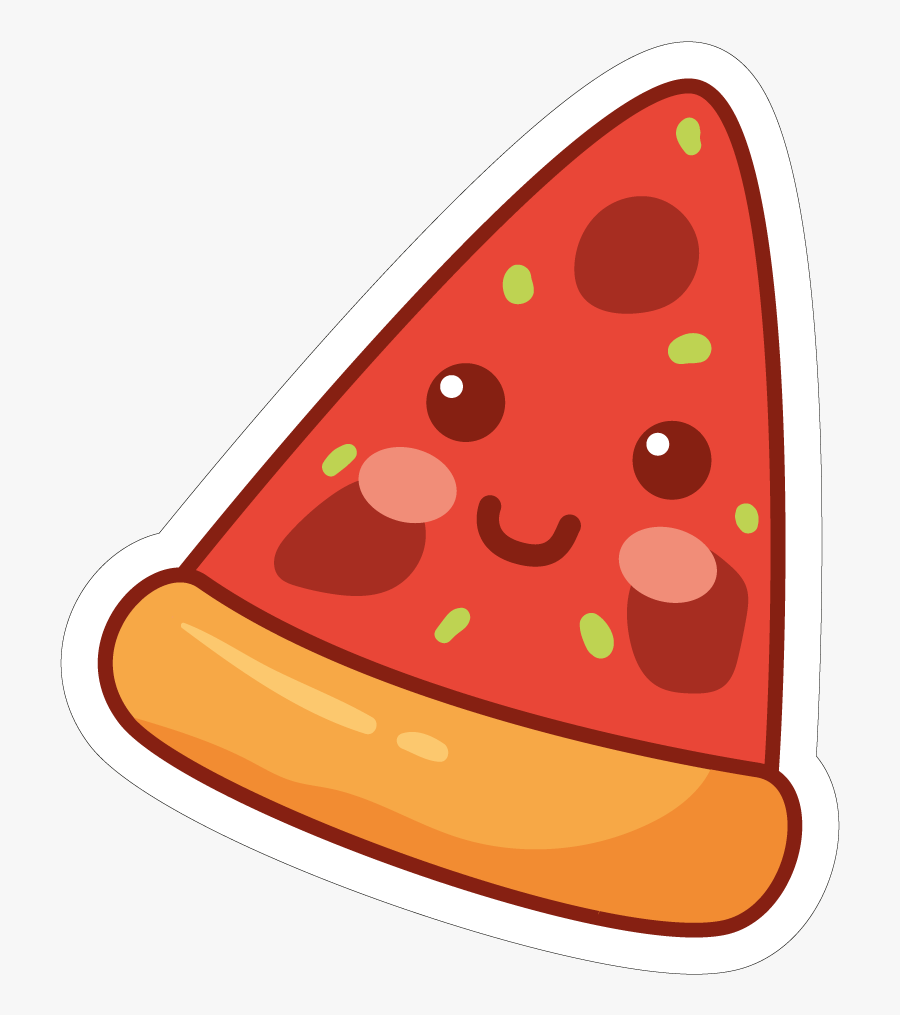Clip Art Cute Pizza Clipart - Cute Food Stickers Transparent, Transparent Clipart
