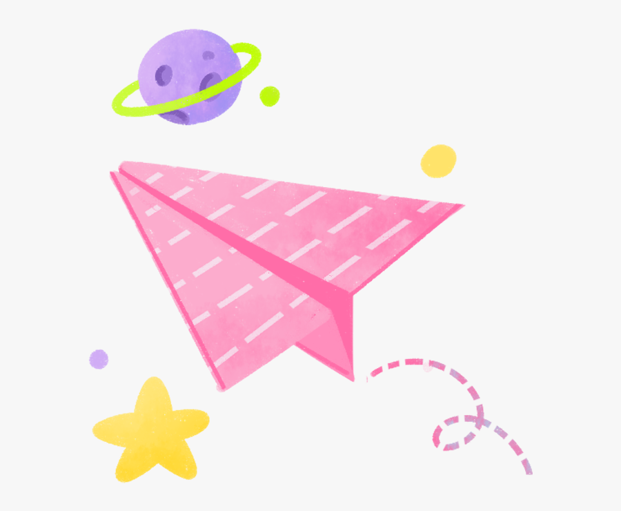 Paper Airplane Clipart Watercolor - Marcela Taís, Transparent Clipart