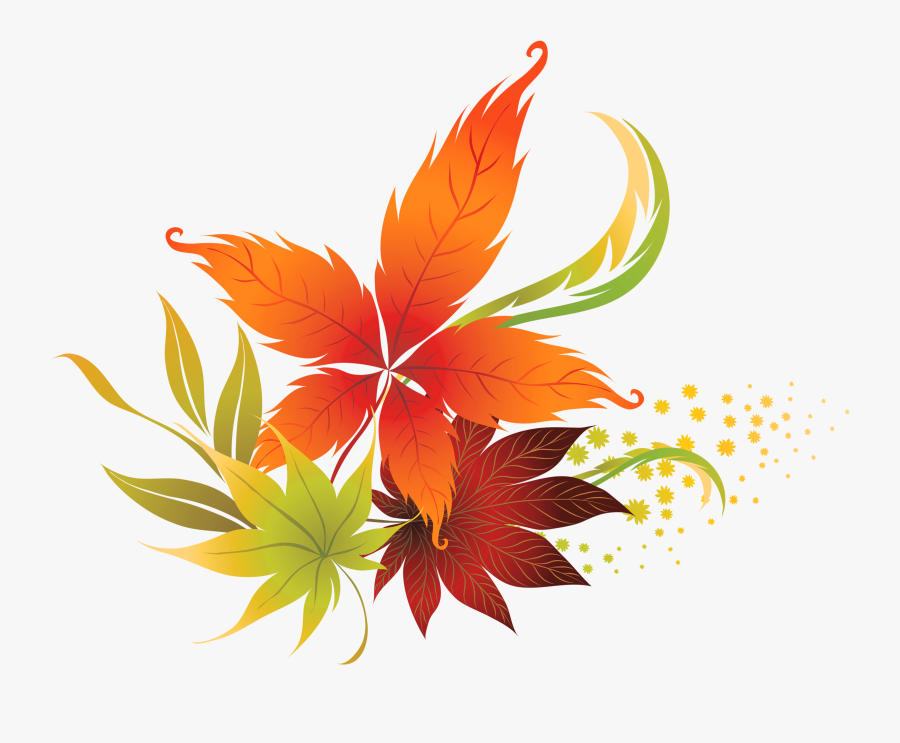 Clear Background Fall Leaves Clipart, Transparent Clipart