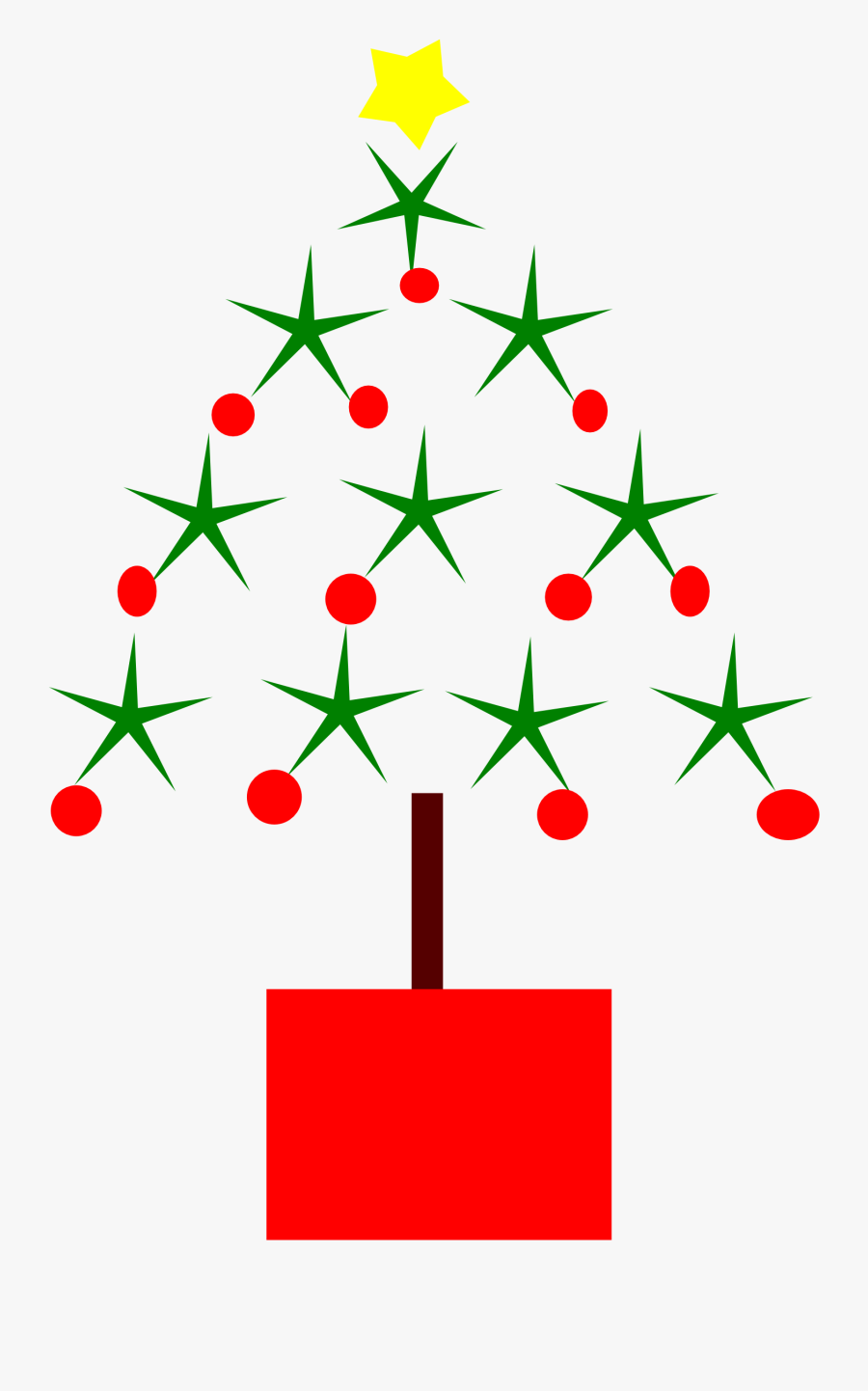 Modern Clipart Christmas Tree, Transparent Clipart