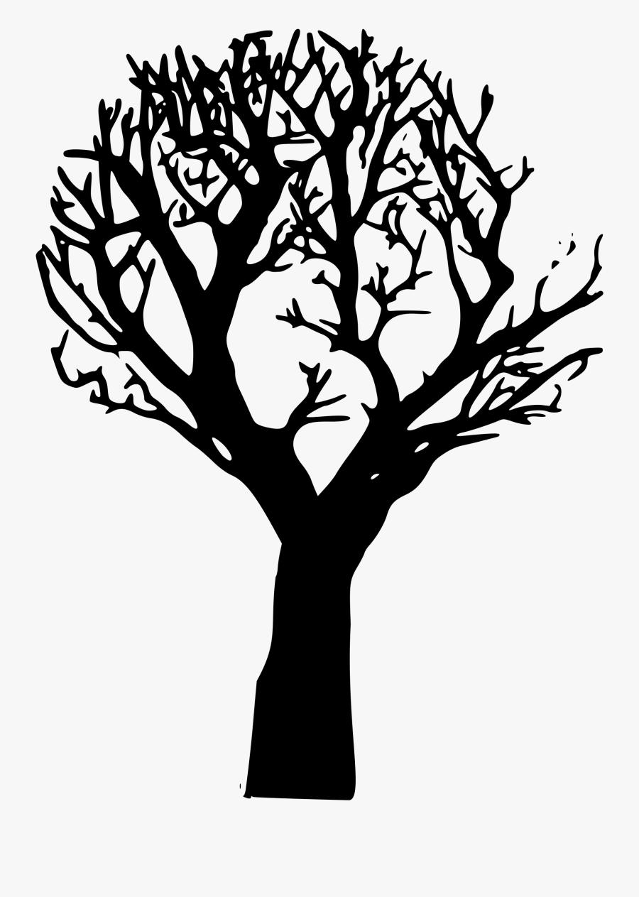 Tree Black And White Tree Clipart Black And White Free - Black Tree Vector Png, Transparent Clipart