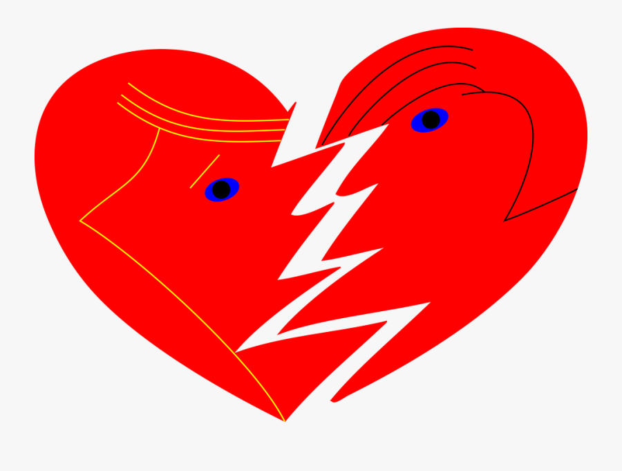 Real Heart Broken Heart Free Pictures On Pixabay Clipart - Broken Heart With Faces, Transparent Clipart