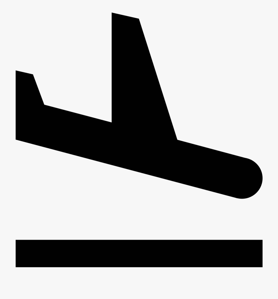 Airplane Landing Icon, Transparent Clipart