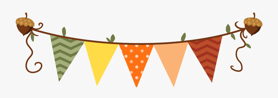 Fall Clipart Bunting - Fall Bunting Banner Clip Art, Transparent Clipart
