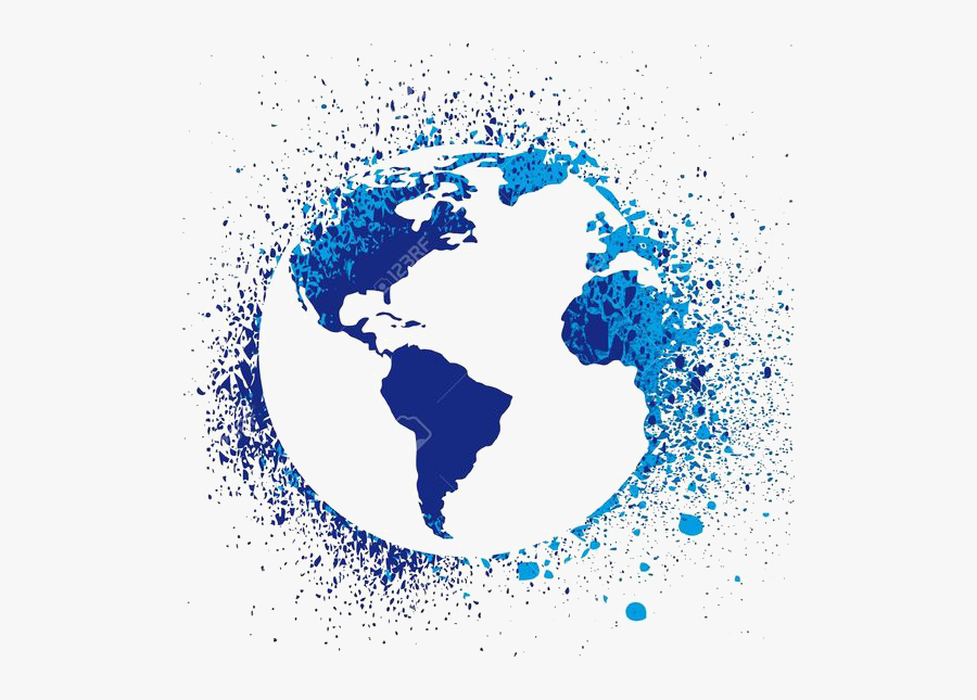 Map United Globe States World Earth Clipart - World Map One Color Png, Transparent Clipart