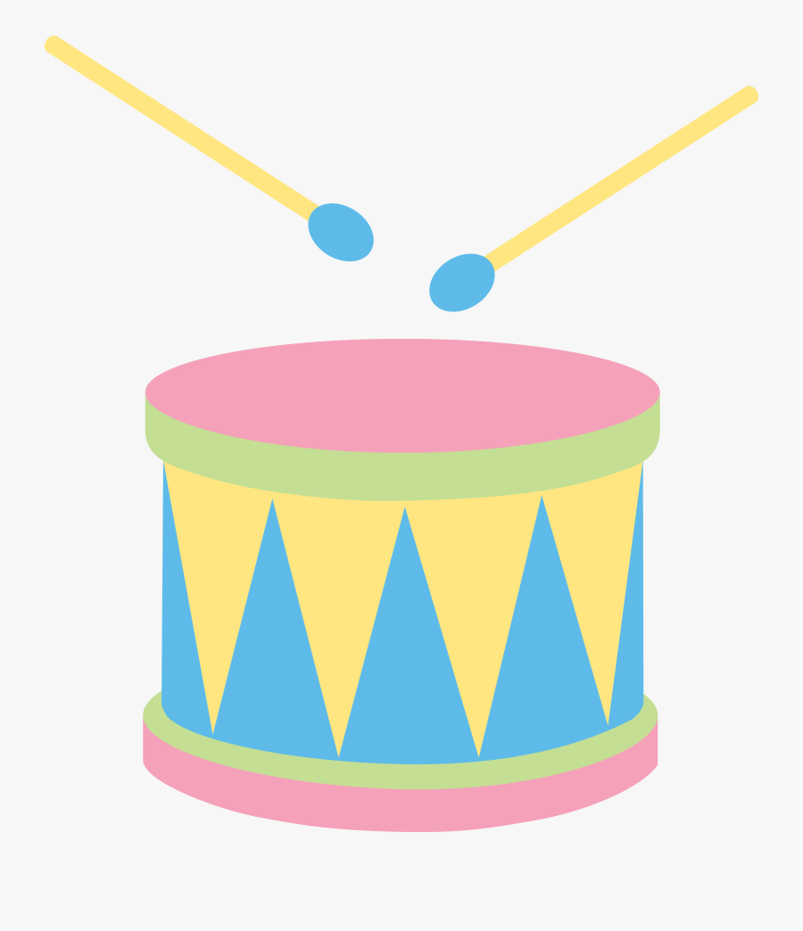 Pastel Kids Drum - Baby Drum Clip Art, Transparent Clipart