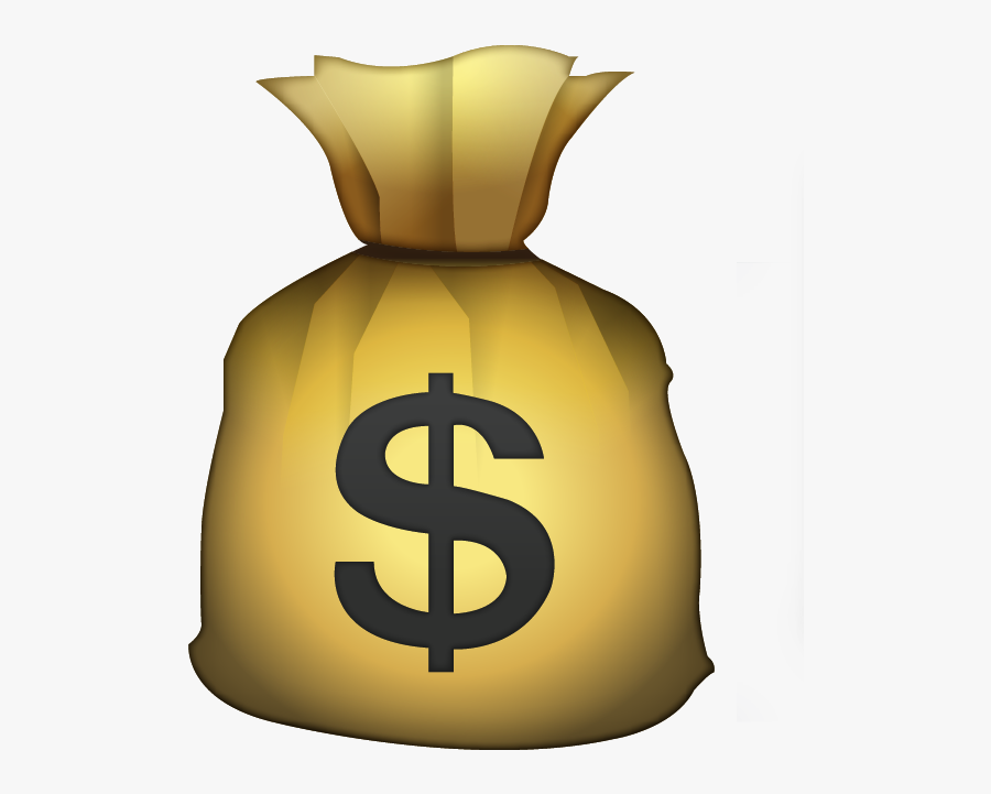 Money Bag Emoji - Money Bag Emoji Transparent, Transparent Clipart