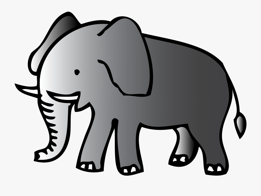 Clip Art African Elephant Clipart - Elephant Cartoon Transparent Background, Transparent Clipart