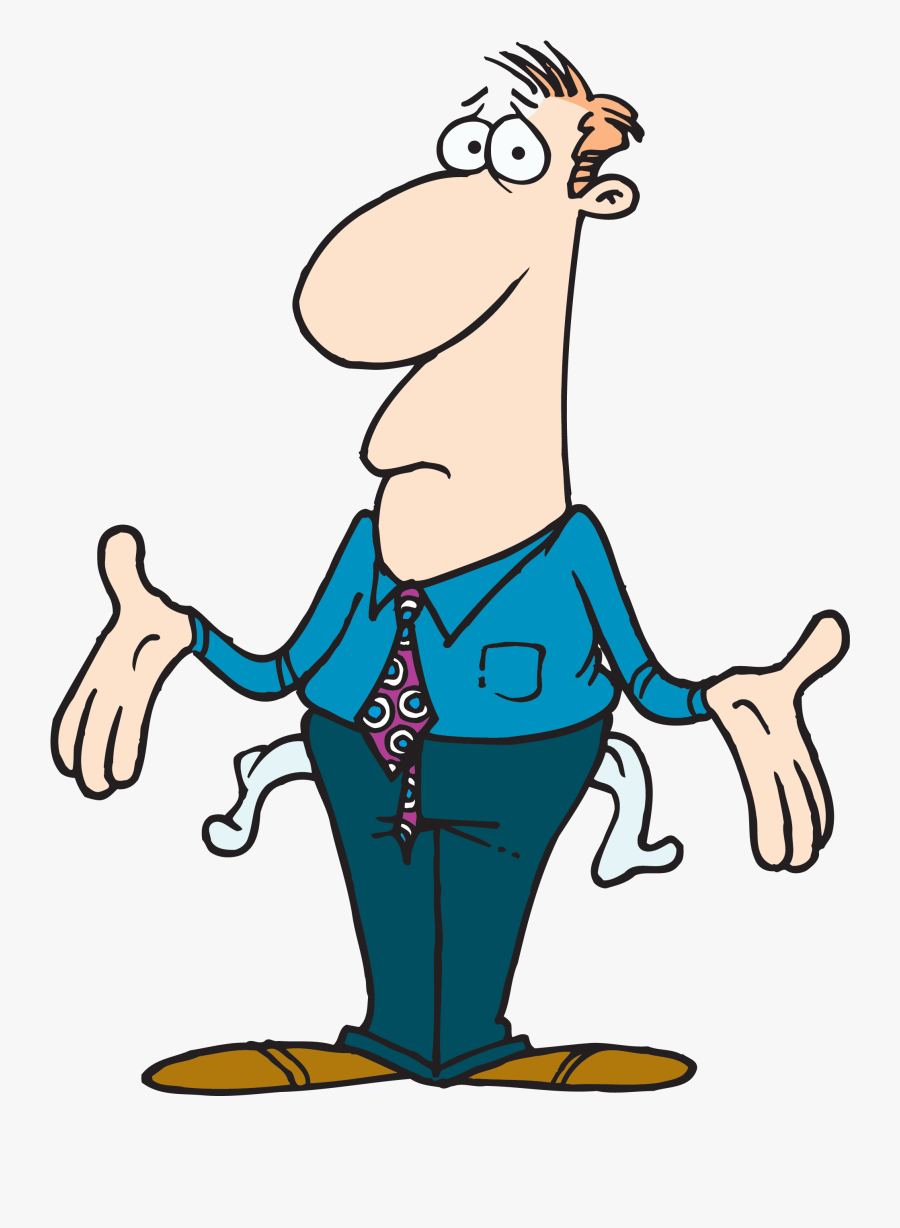 Man With Empty Pockets Cartoon, Transparent Clipart