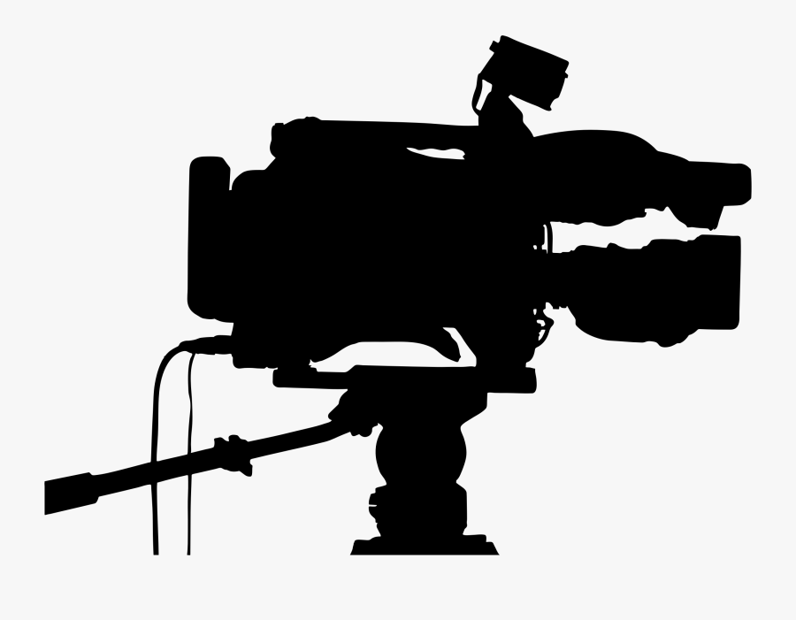 Video Camera Silhouette, Transparent Clipart
