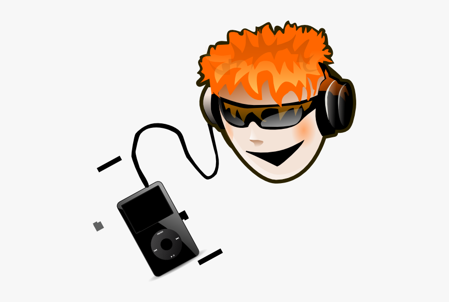 Kids - Listening - To - Music - Clipart - Cartoon Listening To Music, Transparent Clipart