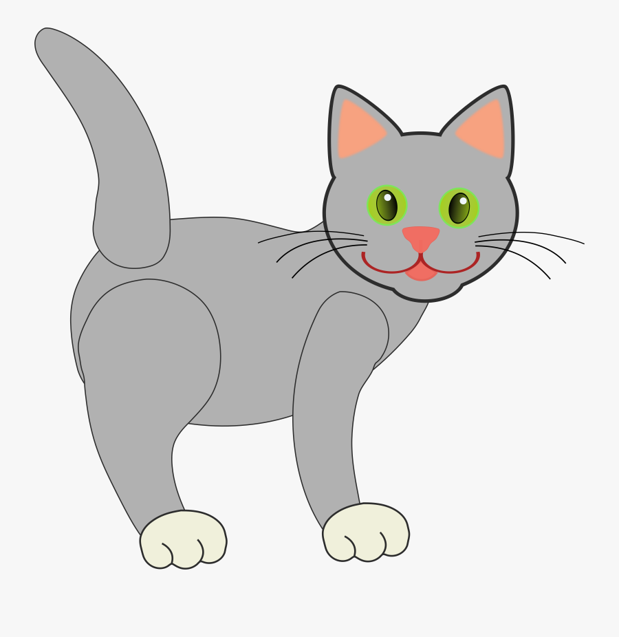 Gray Cat Clip Art Royalty Free Download - Gray Cat Clipart, Transparent Clipart