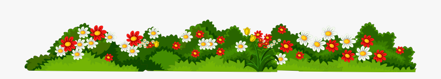 Flowers With Grass Transparent Png Clipart - Grass With Flower Background Png, Transparent Clipart