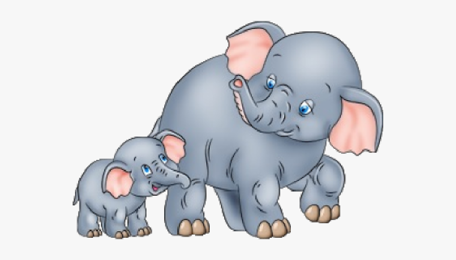 Mother And Baby Letters - Mother And Baby Elephant Clipart, Transparent Clipart