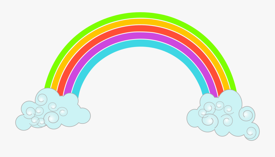Rainbow Clipart For Kids - Cute Rainbow Vector Png, Transparent Clipart