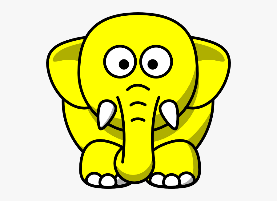 Elephants Clipart Yellow - Yellow Elephant Clipart, Transparent Clipart