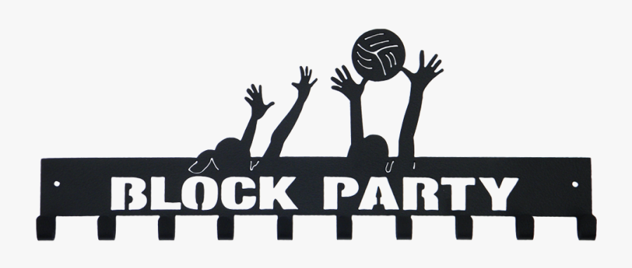 Volleyball Clipart Block Party - Blocking Volleyball Clip Art, Transparent Clipart