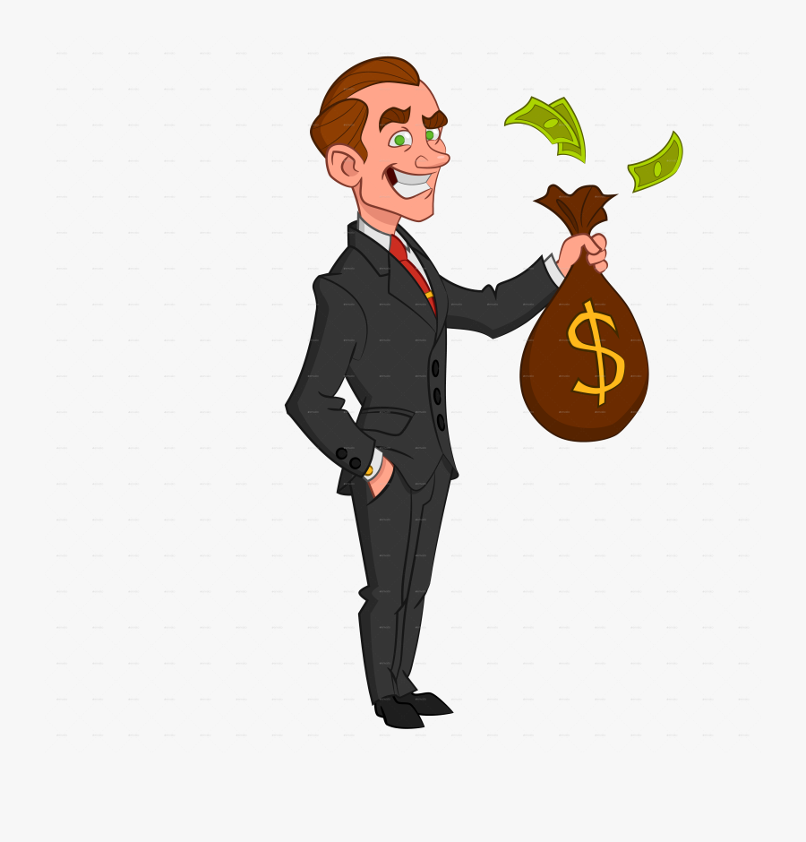 Businessman Money Clipart Vector Transparent Library - Business Man Png Clipart, Transparent Clipart