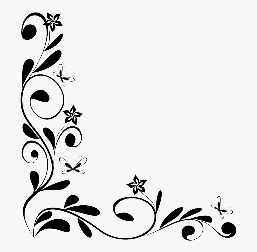 Flower Borders And Frames Clipart - Border Design For Project, Transparent Clipart