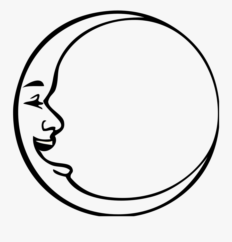 Moon - Clipart - Black - And - White - Full Moon Clipart Black And White, Transparent Clipart