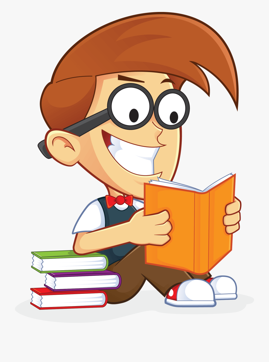 Clip Art Nerd Svg Black - Clipart Person Reading A Book, Transparent Clipart