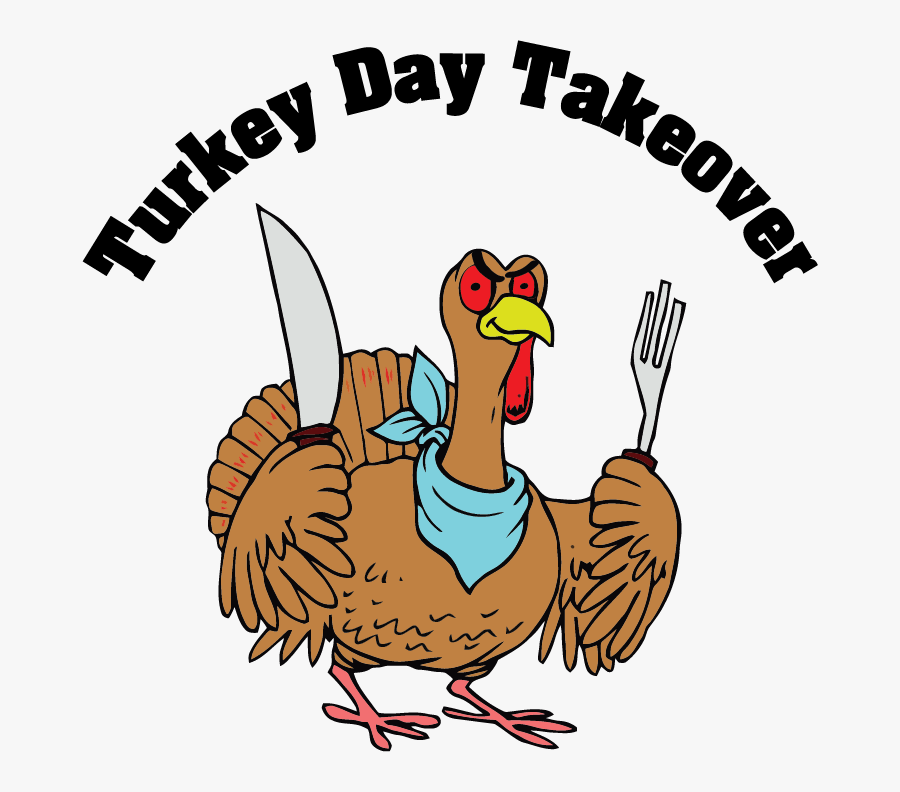 28 Collection Of Angry Turkey Drawing - Turkey With Fork And Knife, Transparent Clipart