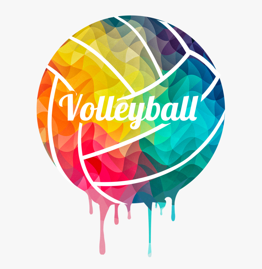 Volleyball Clipart Swoosh - Colorful Volleyball, Transparent Clipart