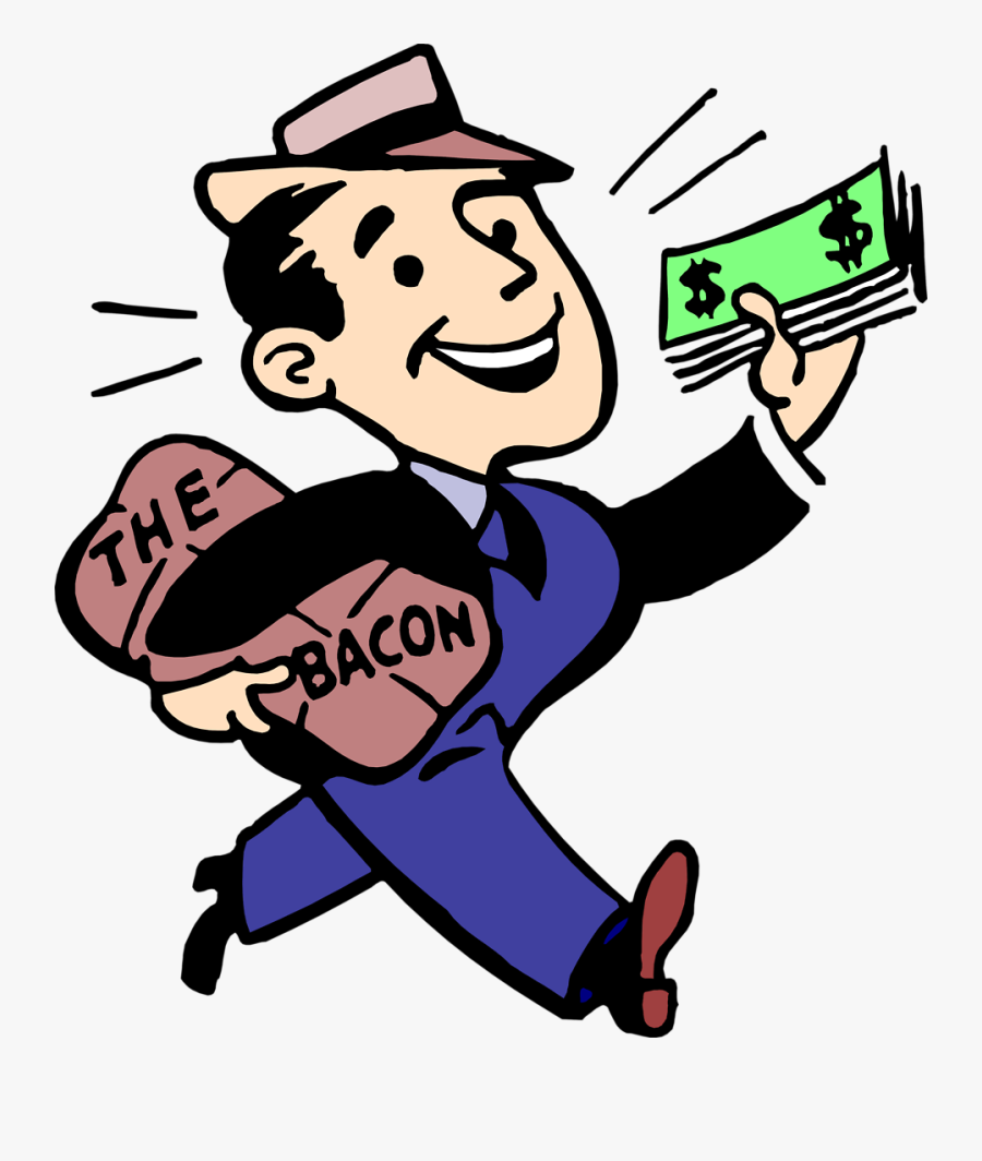 Bacon Free Stock Photo - Man Bringing Home The Bacon, Transparent Clipart