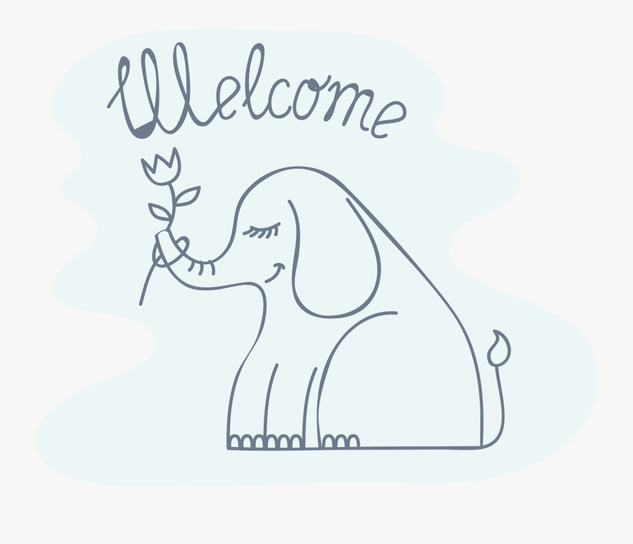 Baby Elephant Clipart - Cartoon, Transparent Clipart