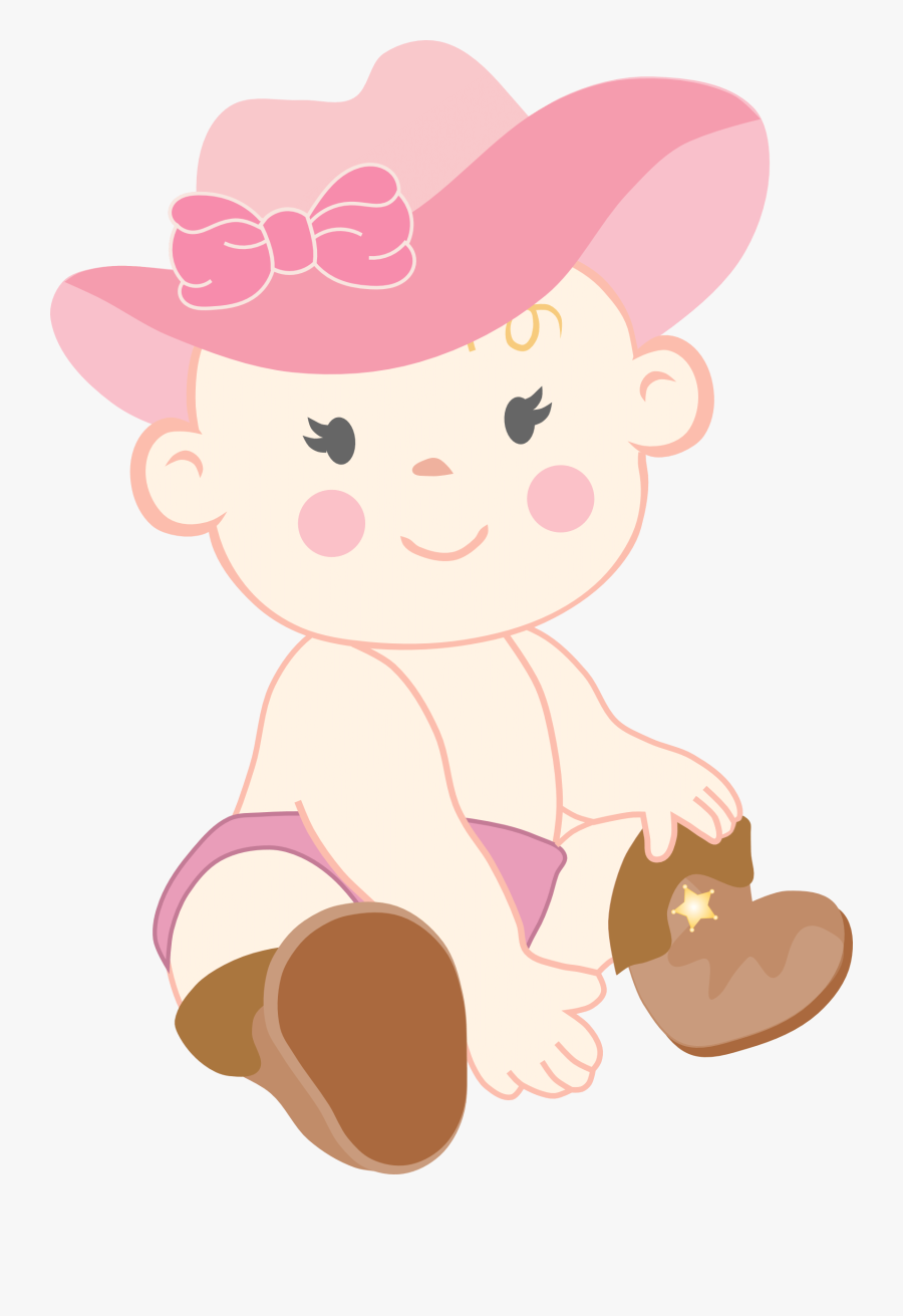Baby Clipart Shower Invitations - Cowgirl Baby Png, Transparent Clipart