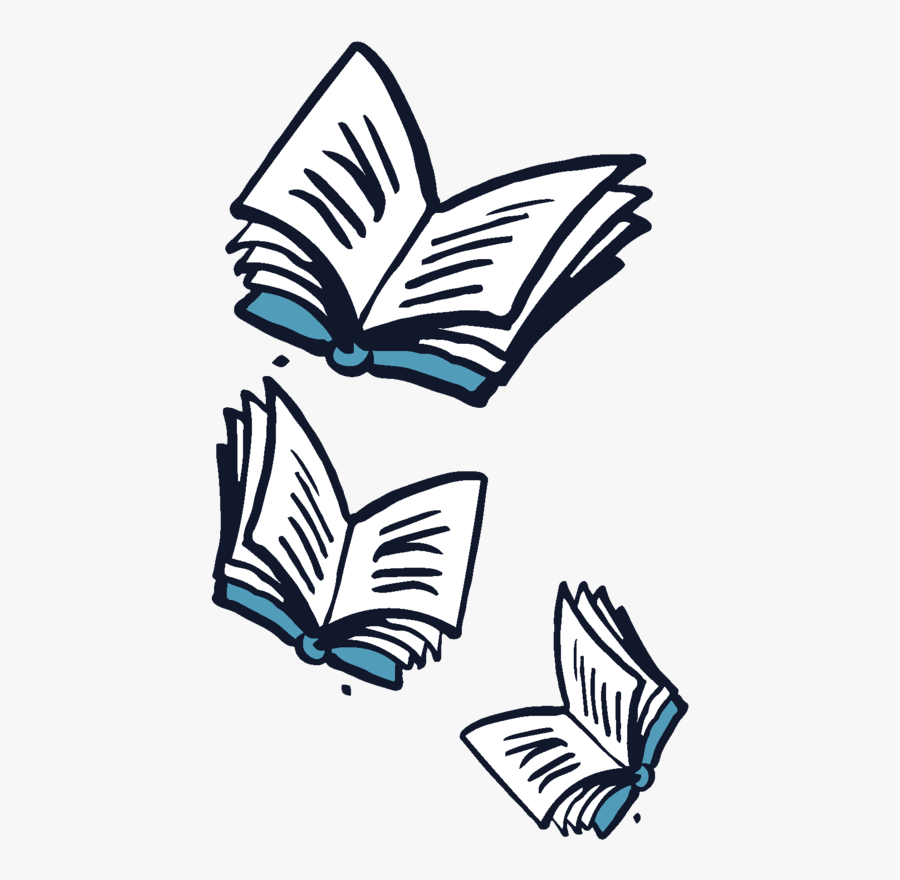 Flying Books Off Center - Transparent Flying Books Png, Transparent Clipart